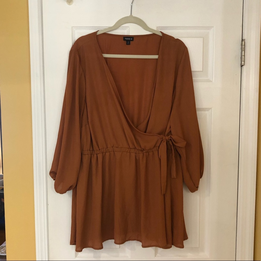 Torrid Tie Waist Blouse
